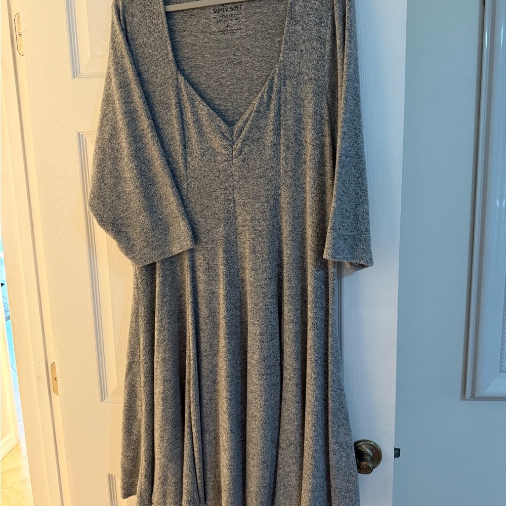 Torrid Super Soft Plush Gray Dress